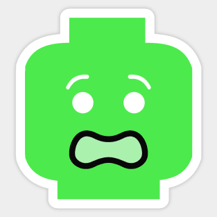 Scared Minifig Face Sticker